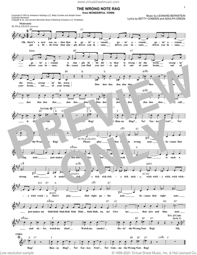 The Wrong Note Rag (from Wonderful Town)