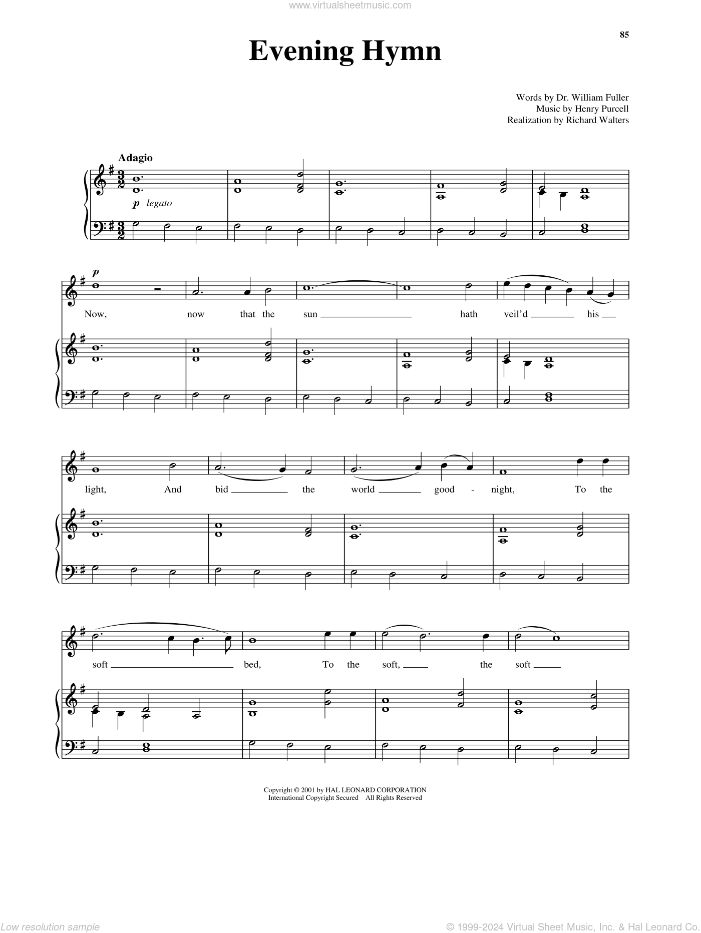 Evening Hymn (High Voice)