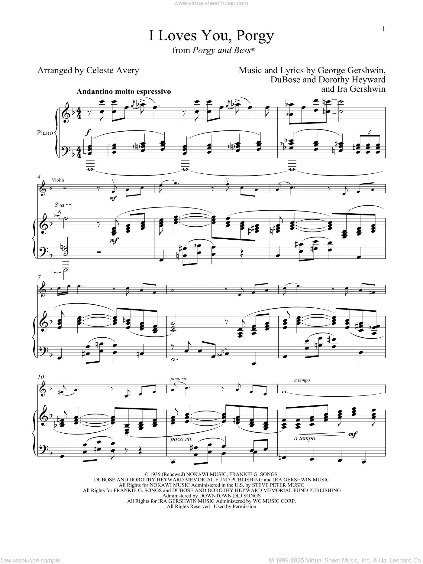 I Loves You, Porgy (from Porgy and Bess)
