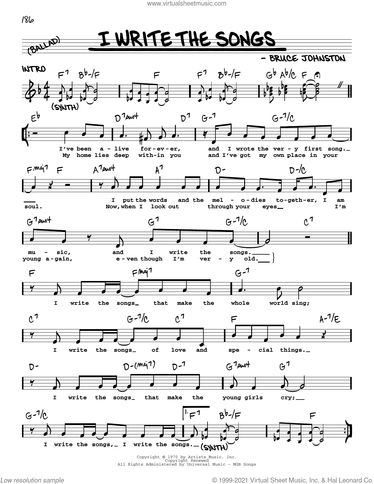 I Write The Songs