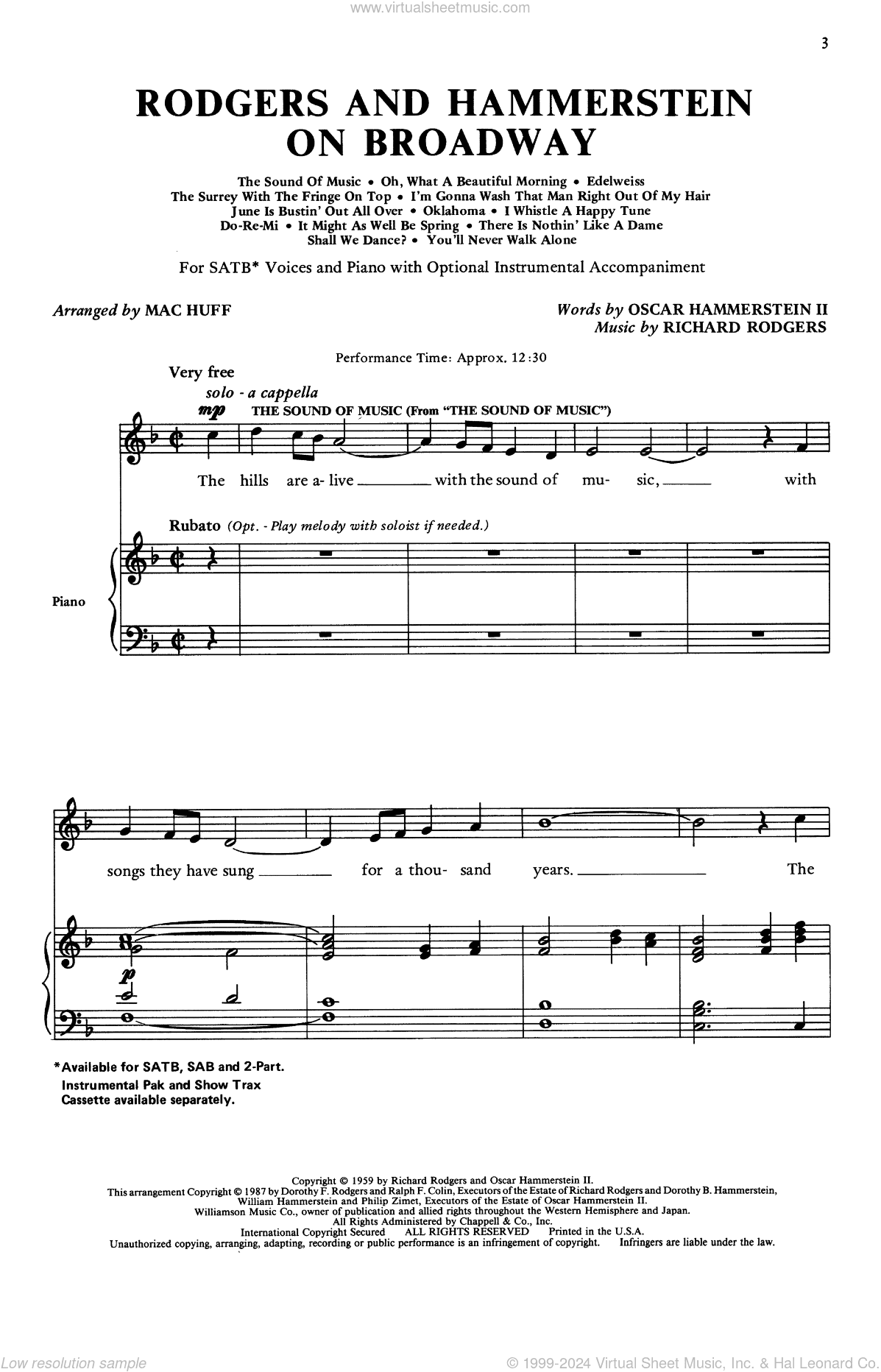 Rodgers and Hammerstein On Broadway (Medley) (arr. Mac Huff)