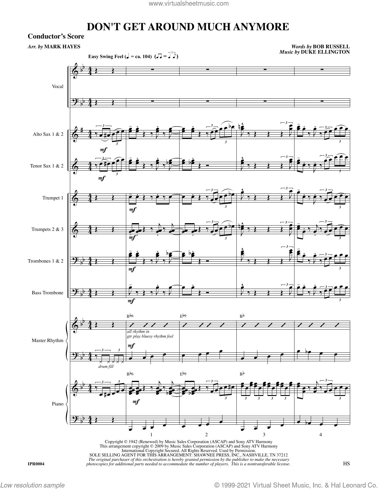 Don't Get Around Much Anymore (arr. Mark Hayes)