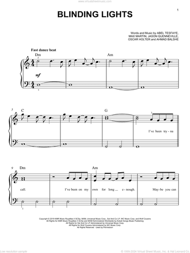 Blinding Lights, (beginner)