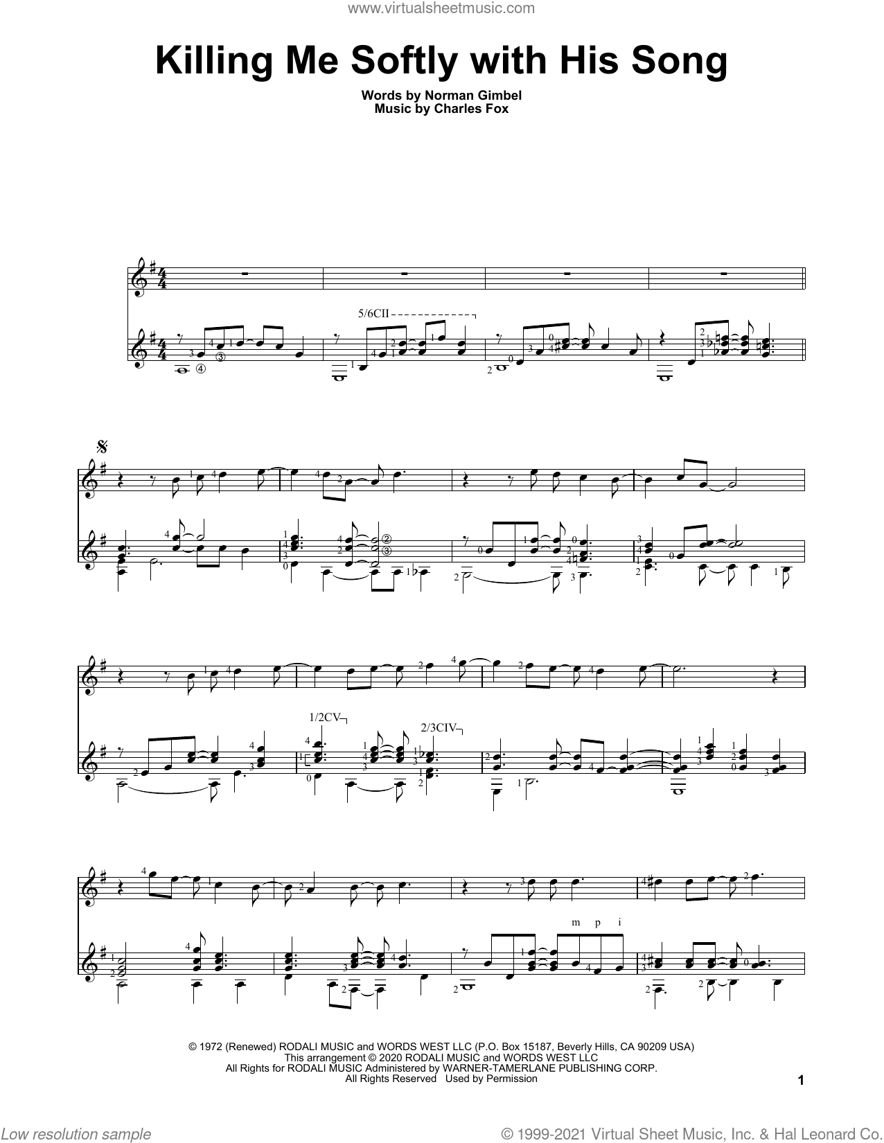 Killing Me Softly With His Song