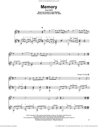 Memory (from Cats), (intermediate) (from Cats)