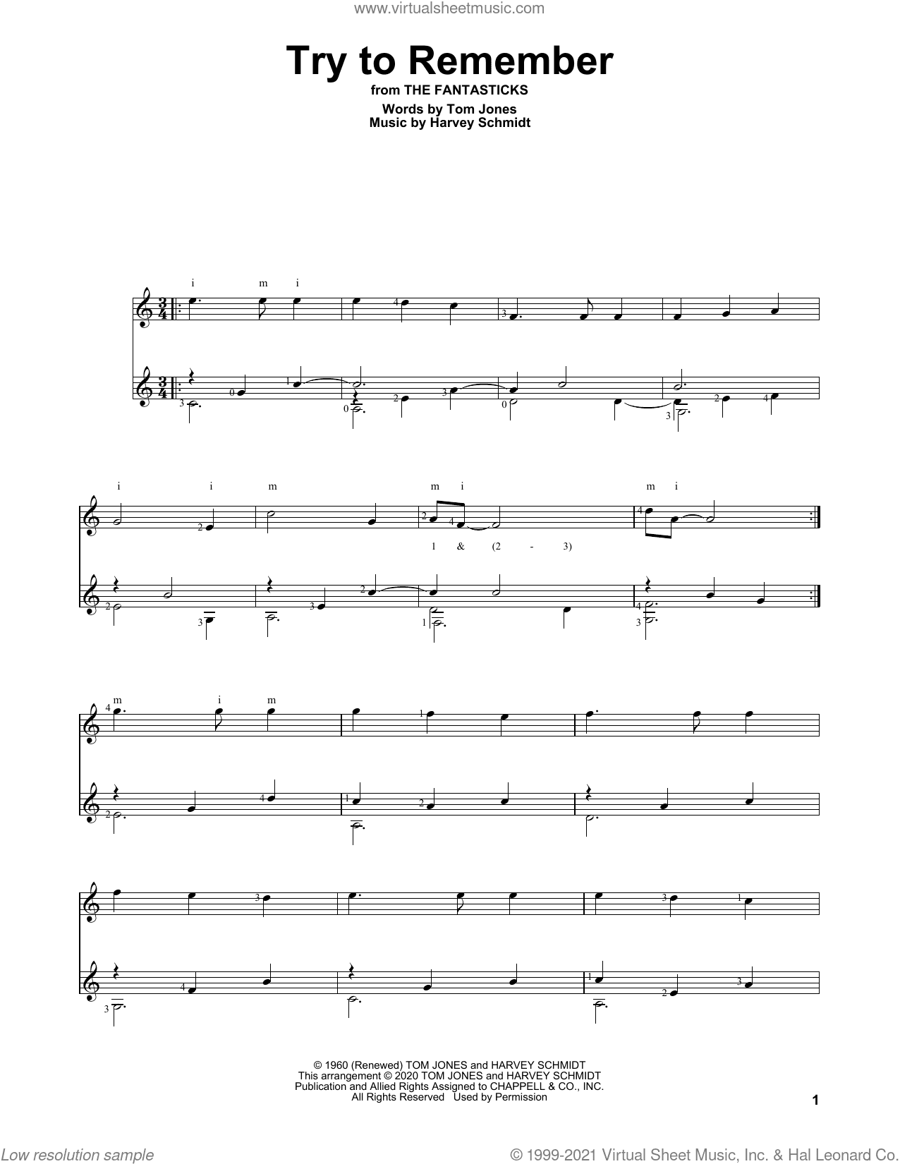 Try To Remember (from The Fantasticks)