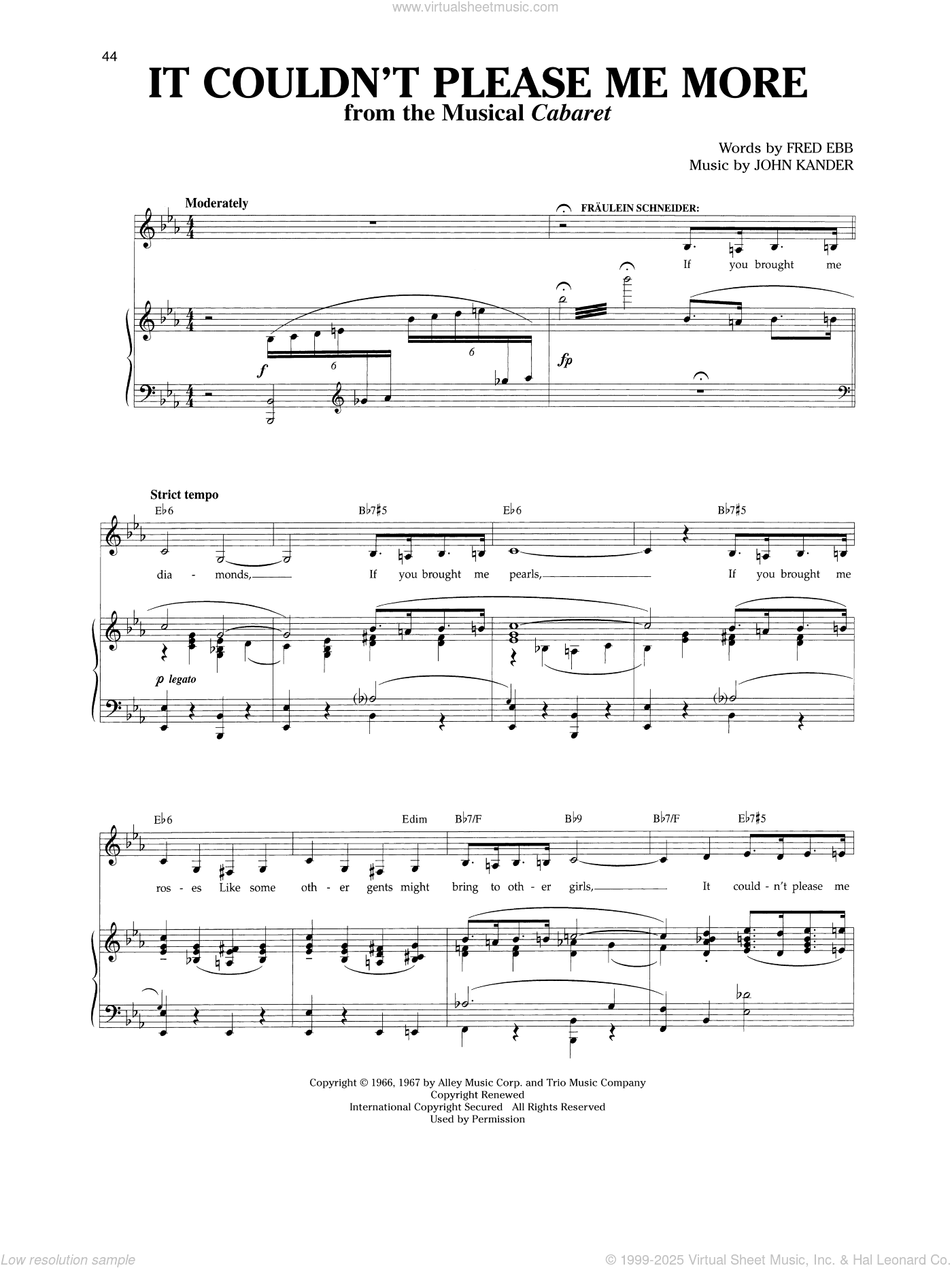 It Couldn't Please Me More (from Cabaret)