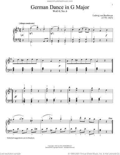 German Dance In G Major, WoO 8, No. 6