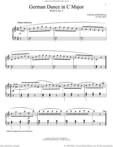 German Dance In C Major, WoO 8, No. 7