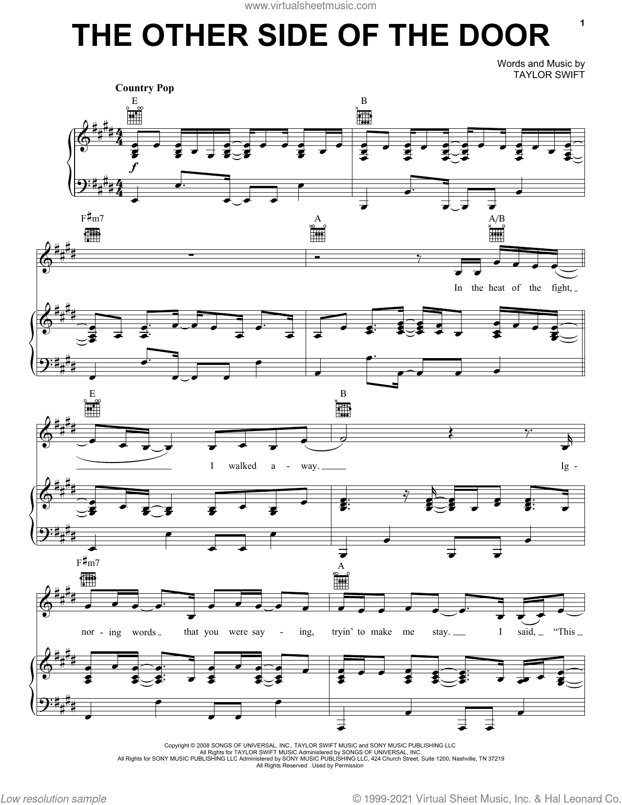 The Other Side Of The Door (Taylor's Version)