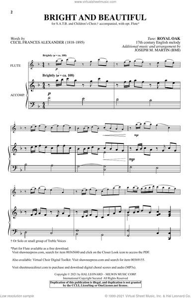 Bright And Beautiful (arr. Joseph M. Martin)
