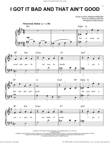 I Got It Bad And That Ain't Good (arr. Phillip Keveren)