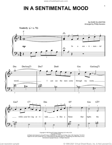 In A Sentimental Mood (arr. Phillip Keveren)