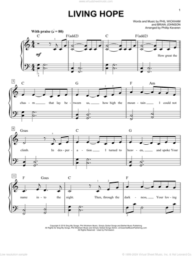 Living Hope (arr. Phillip Keveren), (easy) (arr. Phillip Keveren)