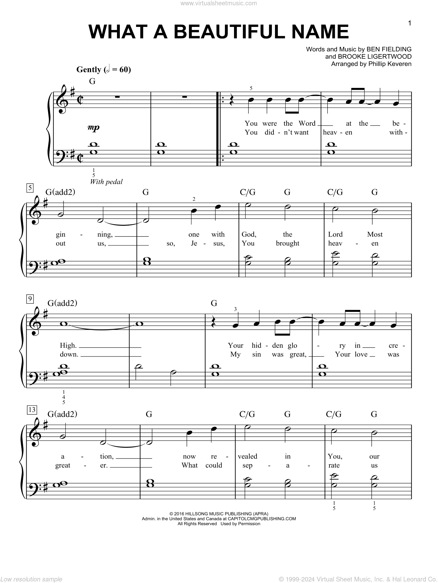 What A Beautiful Name (arr. Phillip Keveren)
