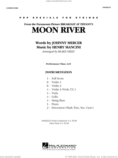 Moon River (from Breakfast at Tiffany's) (arr. Blake Neely)