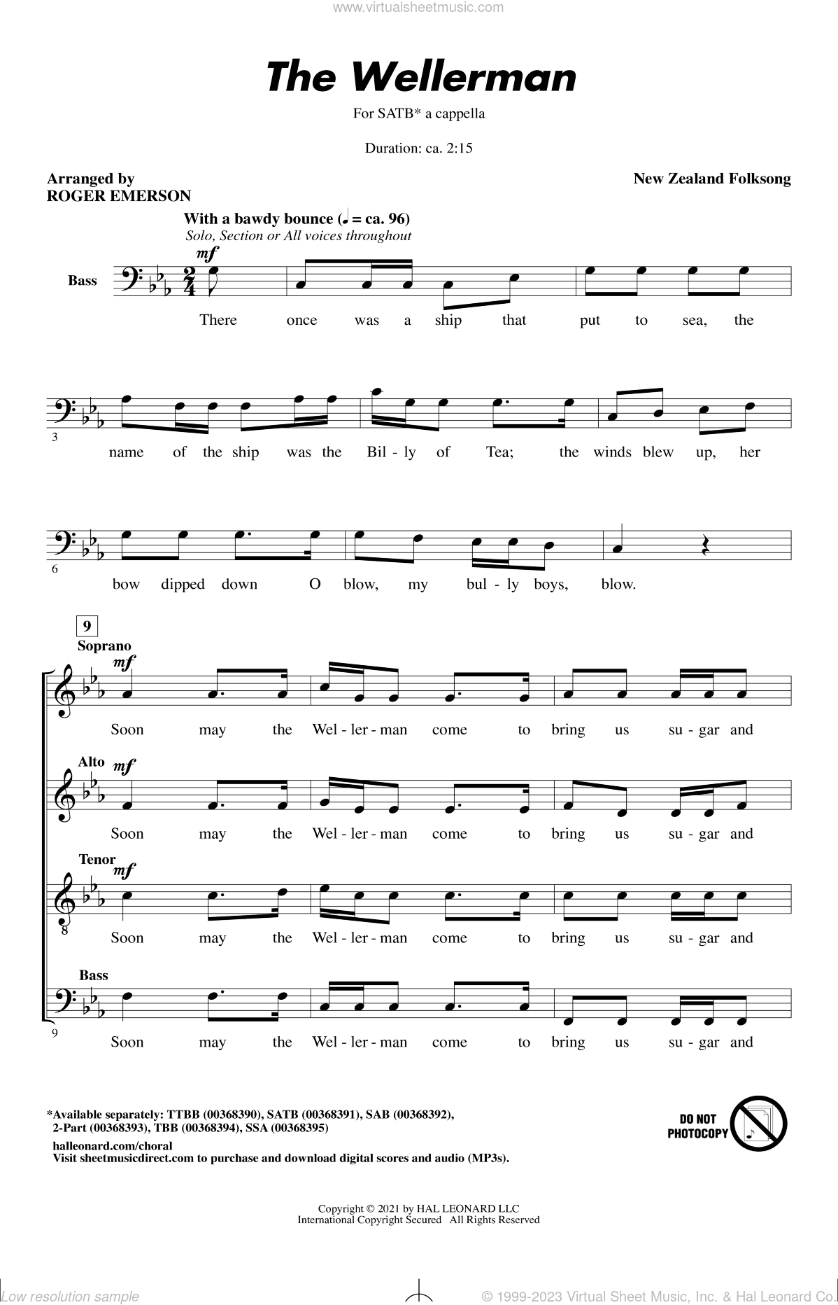 The Wellerman (arr. Roger Emerson)