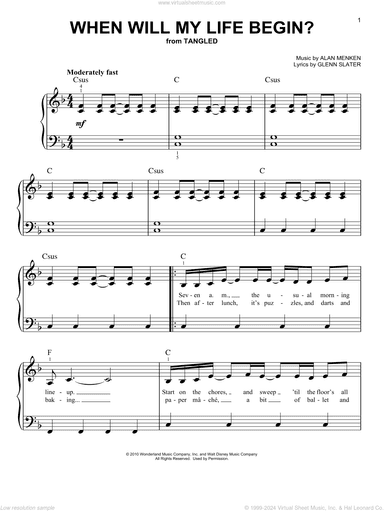 When Will My Life Begin? (from Tangled), (beginner)