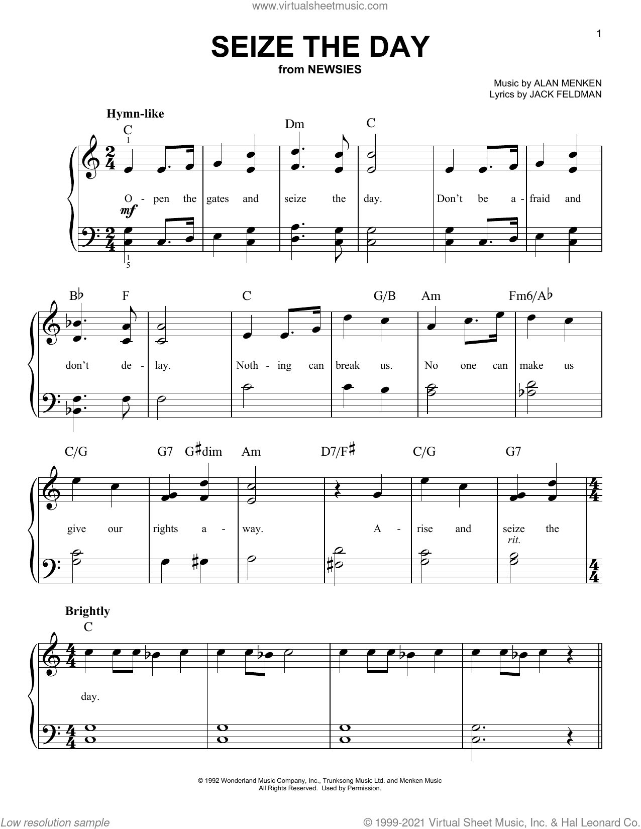 Seize The Day (from Newsies)