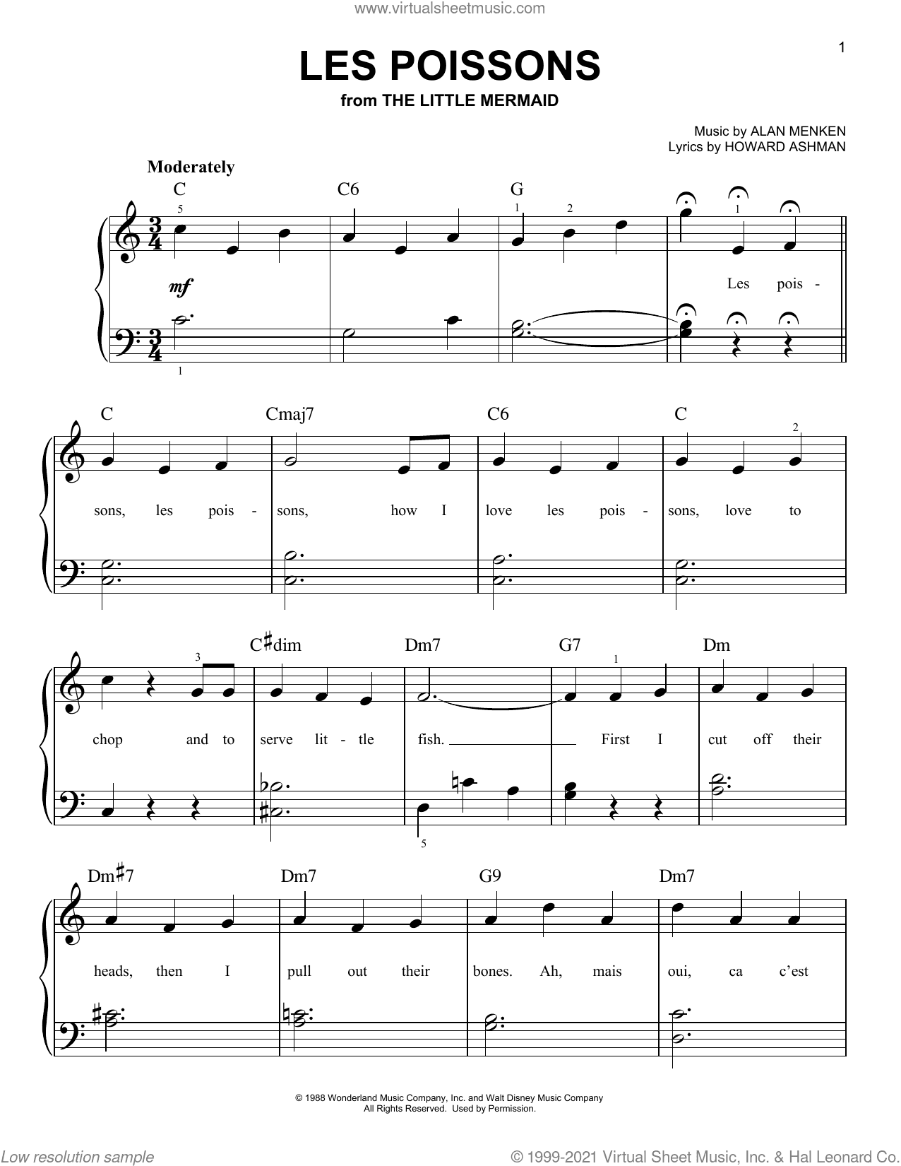 Les Poissons (from The Little Mermaid), (beginner)