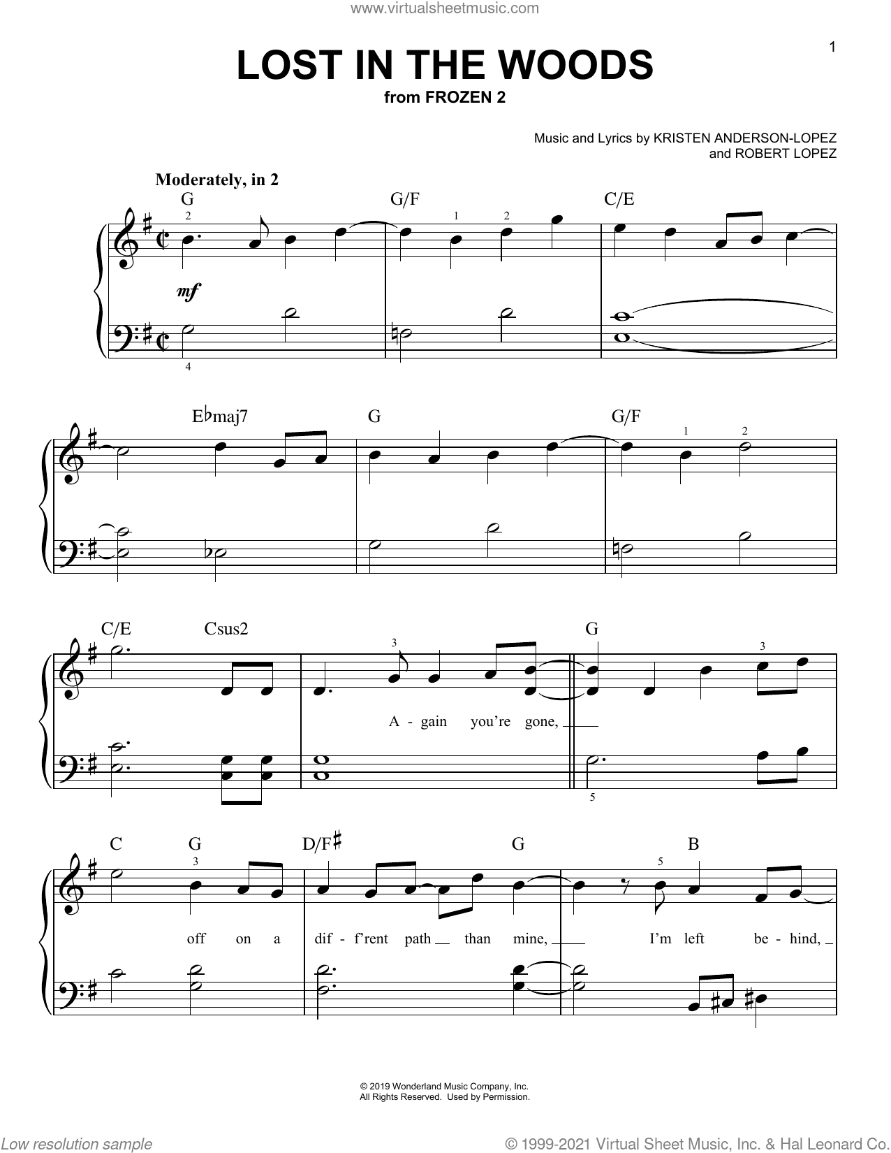 Lost In The Woods (from Disney's Frozen 2)