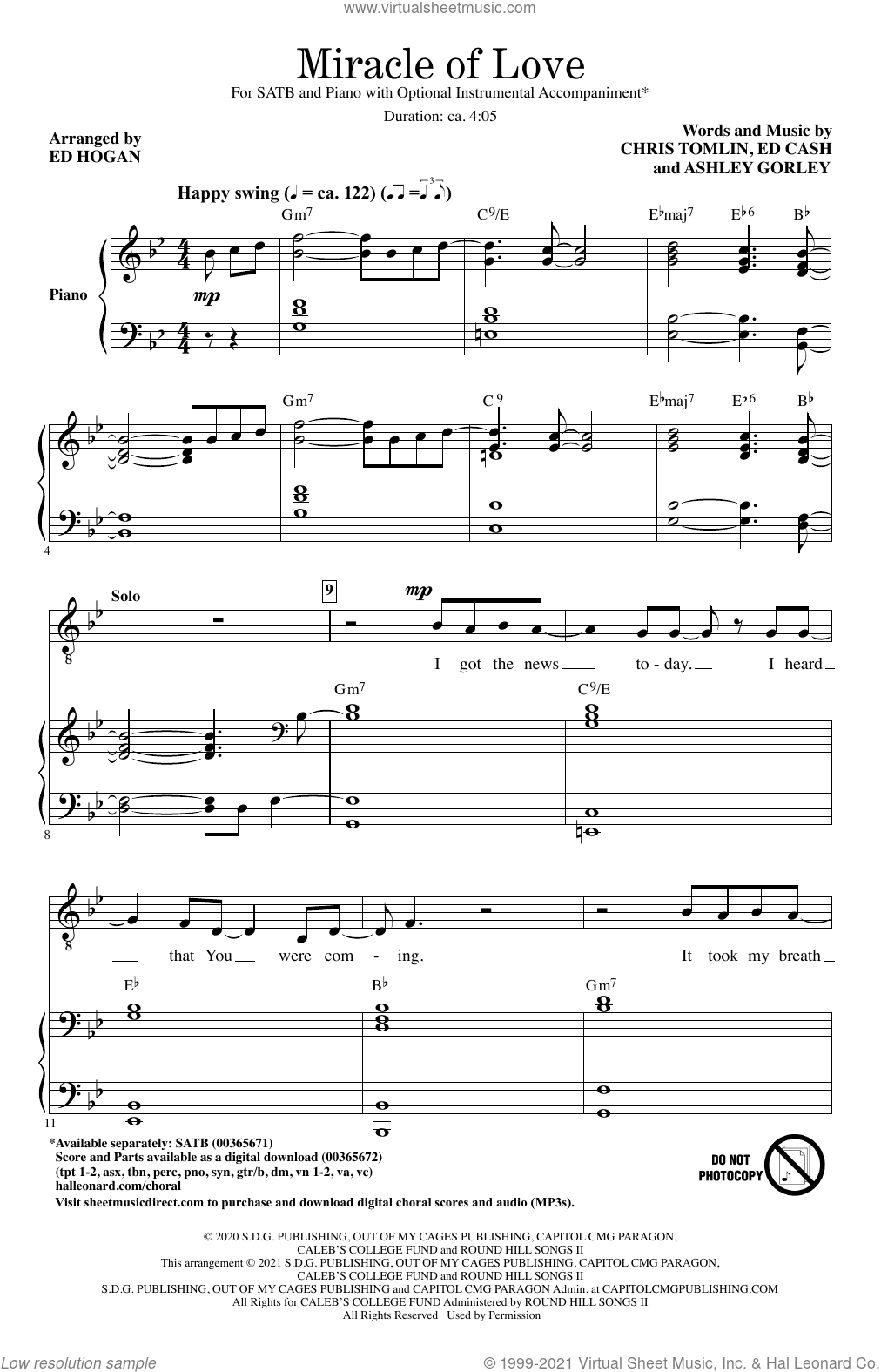 Miracle Of Love (arr. Ed Hogan)