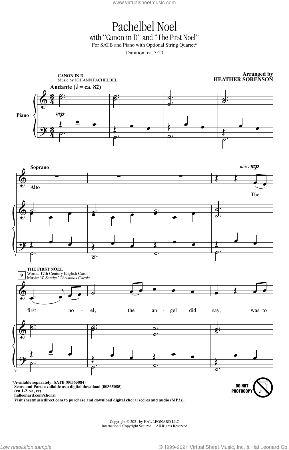 Pachelbel Noel (arr. Heather Sorenson)