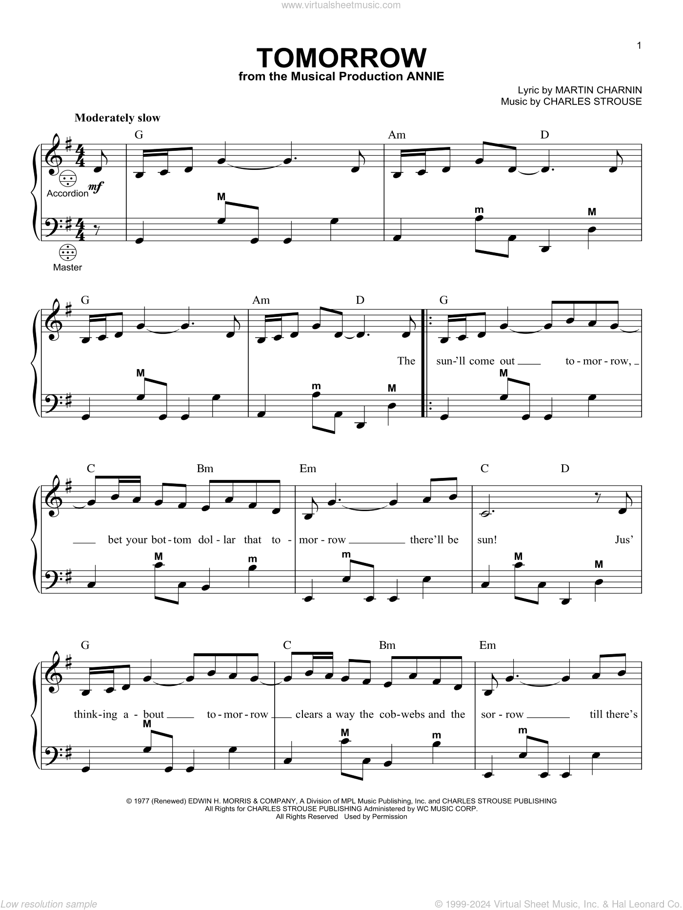 Tomorrow (from Annie)