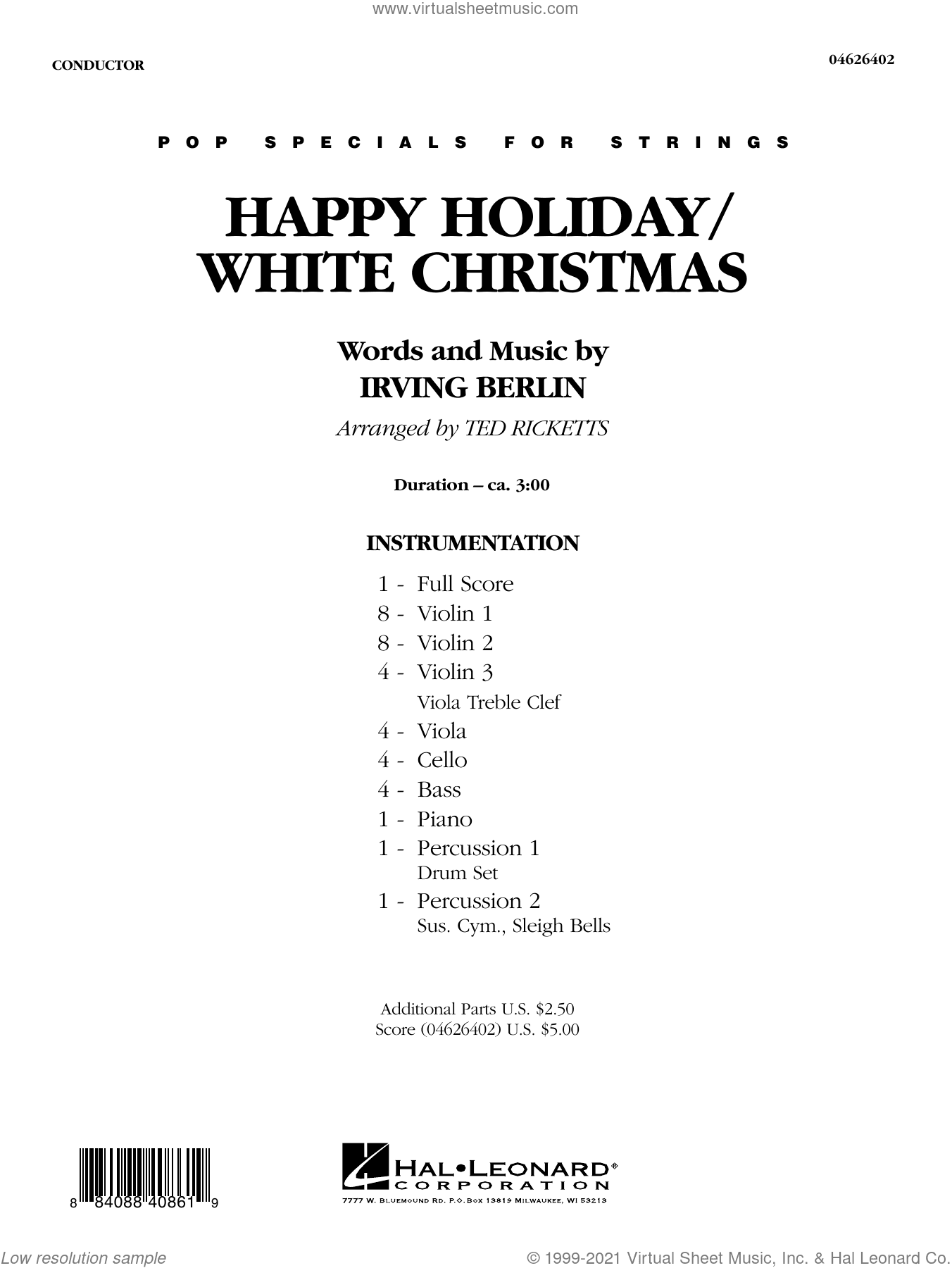 Happy Holiday/White Christmas (arr. Ted Ricketts)
