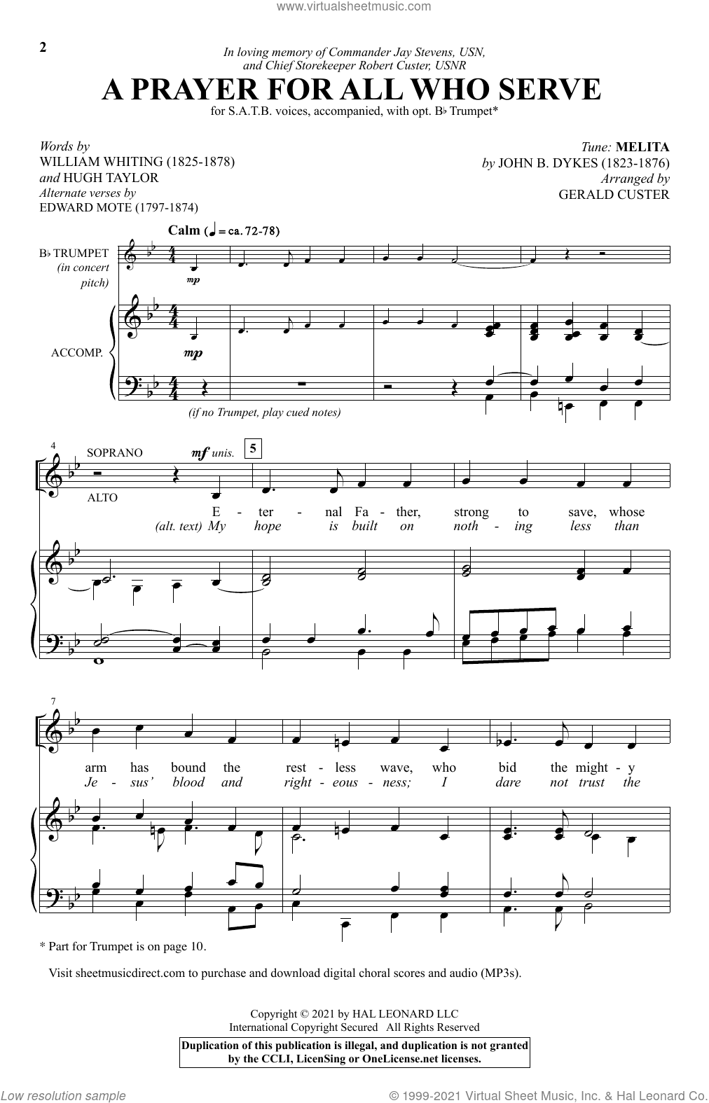 A Prayer For All Who Serve (arr. Gerald Custer)