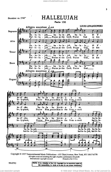 Hallelujah (Psalm 150)