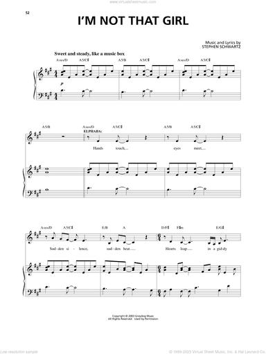I'm Not That Girl (from Wicked)