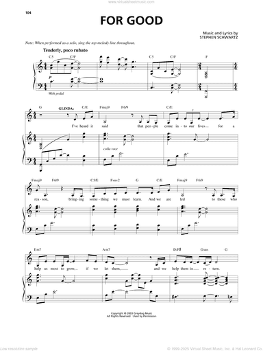 For Good (from Wicked)