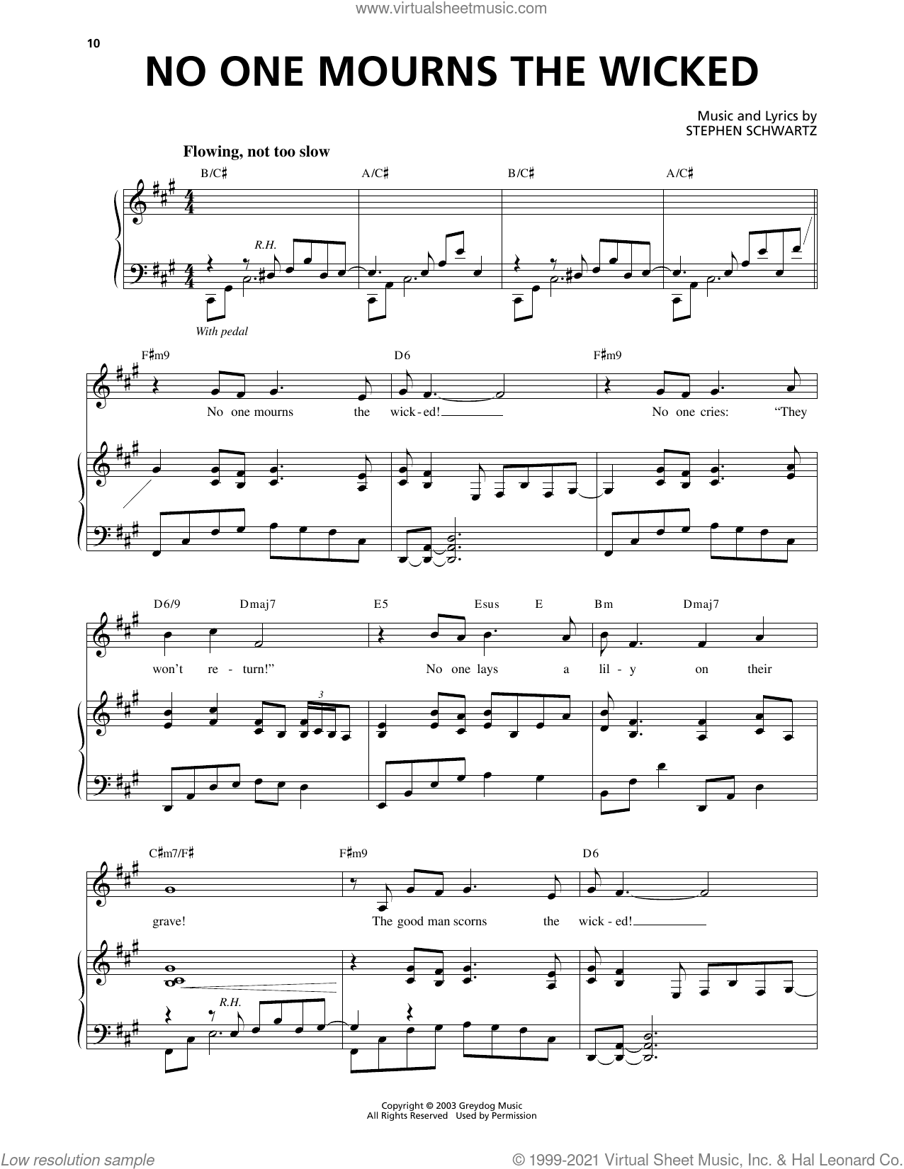 No One Mourns The Wicked (from Wicked)