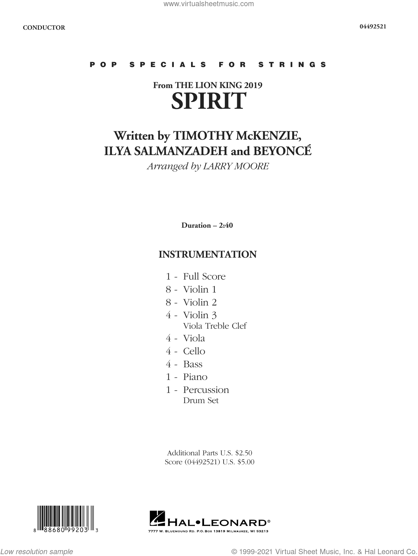 Spirit (from The Lion King 2019) (arr. Larry Moore)