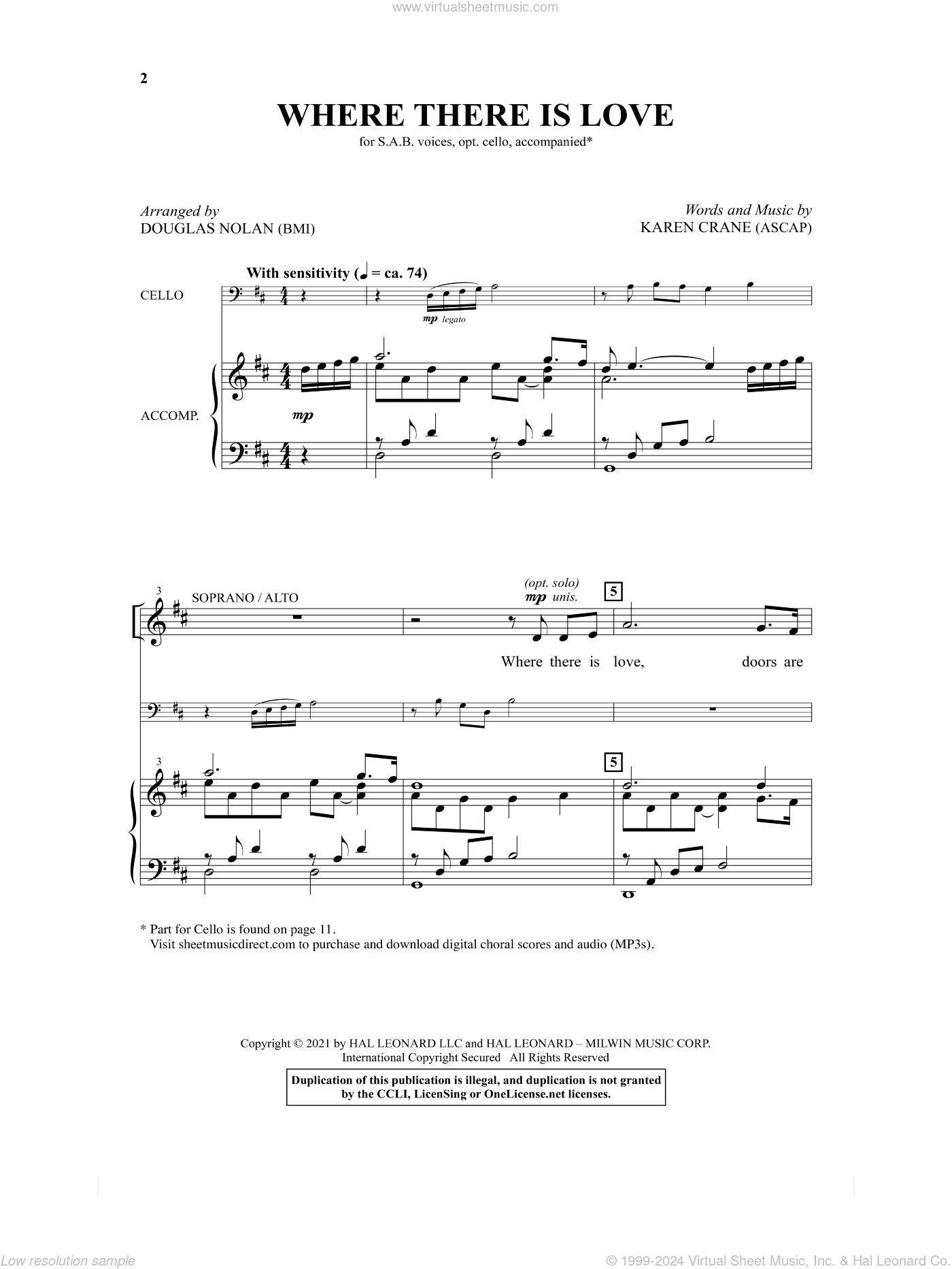 Where There Is Love (arr. Douglas Nolan)