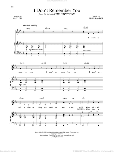 I Don't Remember You (from The Happy Time)