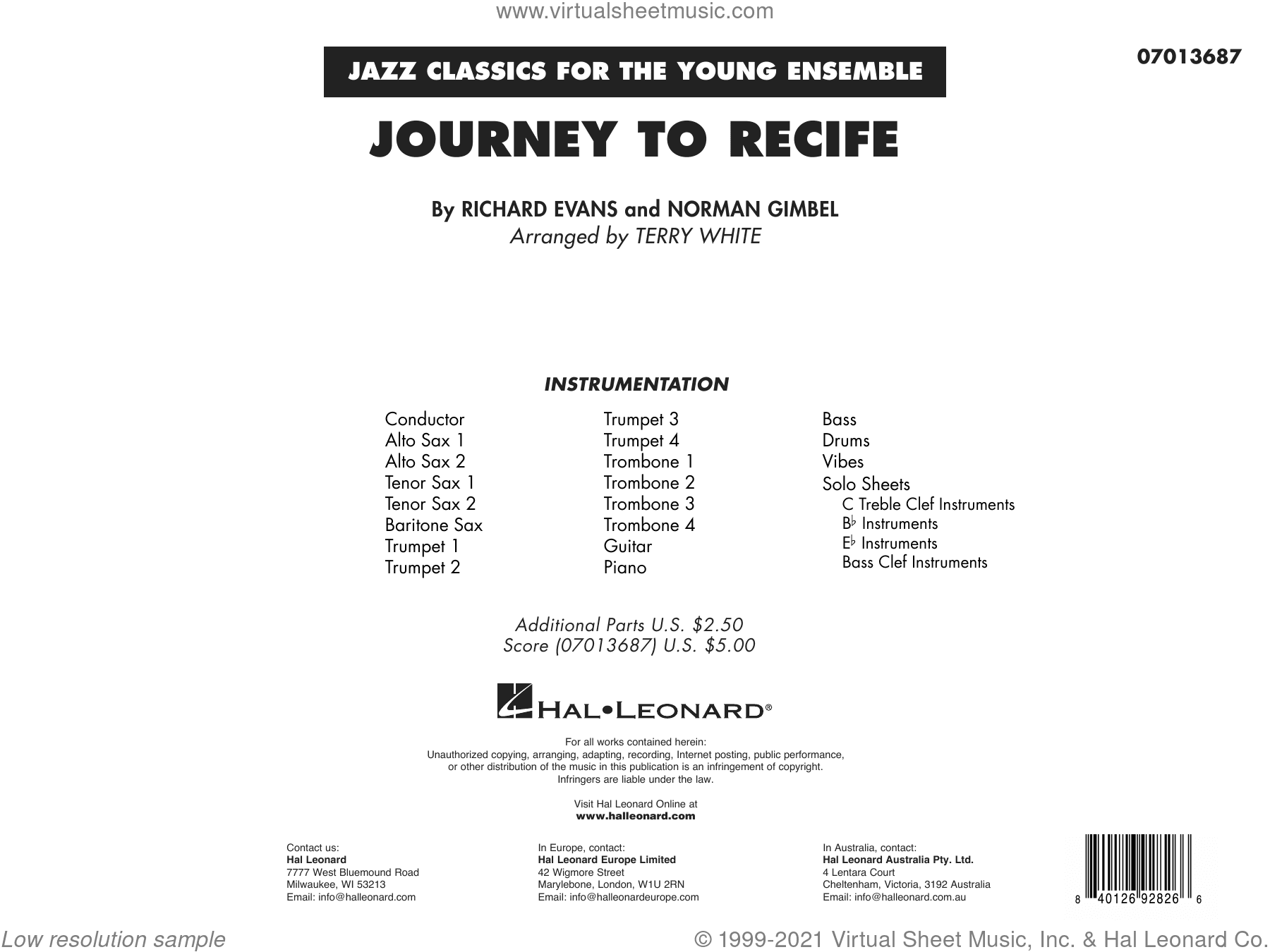Journey to Recife (arr. Terry White) (COMPLETE)
