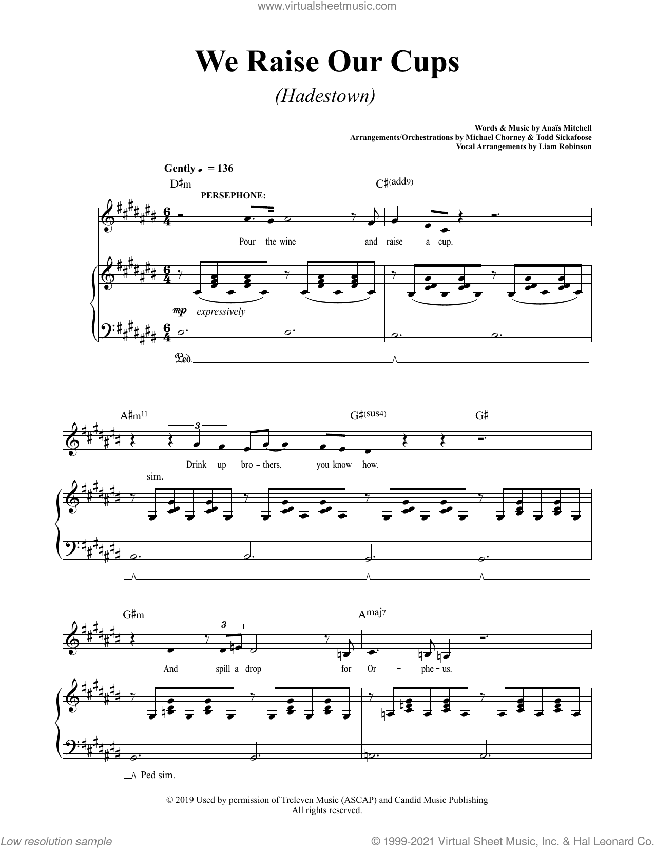 We Raise Our Cups (from Hadestown)