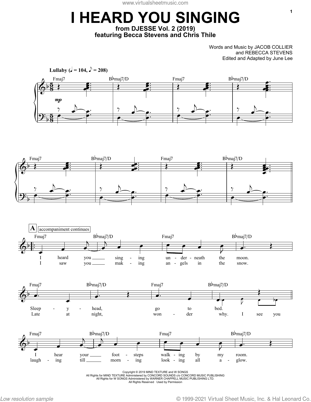 I Heard You Singing (feat. Becca Stevens and Chris Thile)