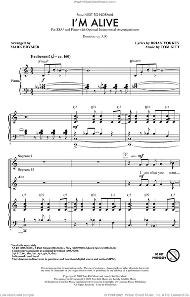I'm Alive (from Next To Normal) (arr. Mark Brymer)