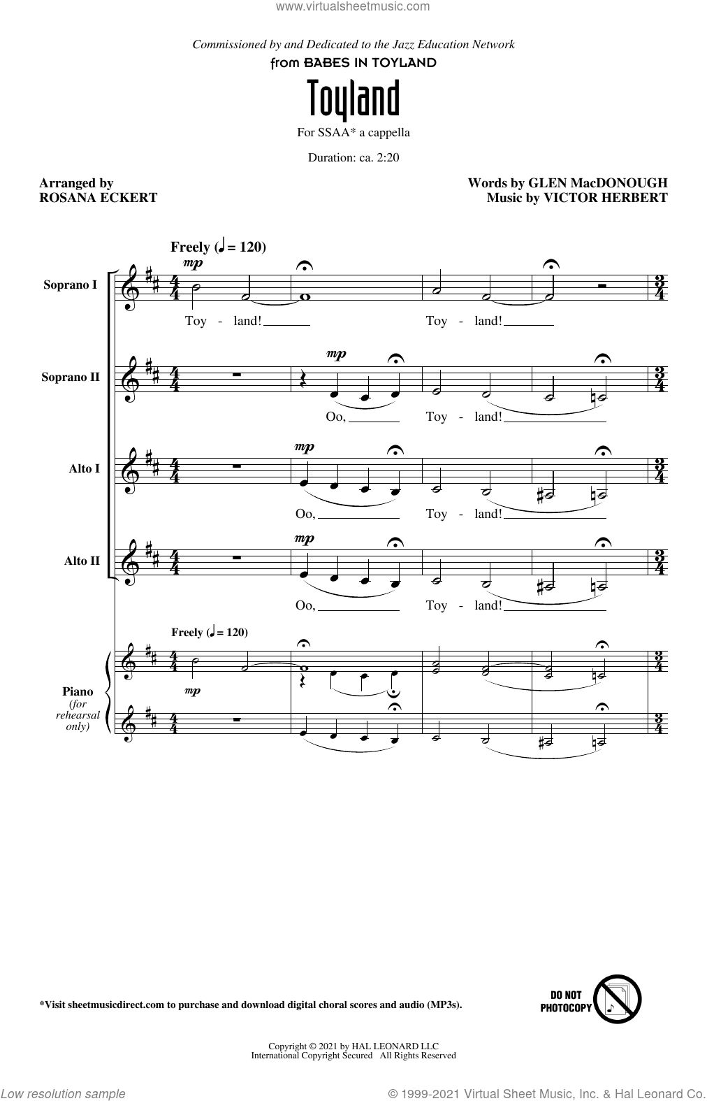 Toyland (from Babes In Toyland) (arr. Rosana Eckert)