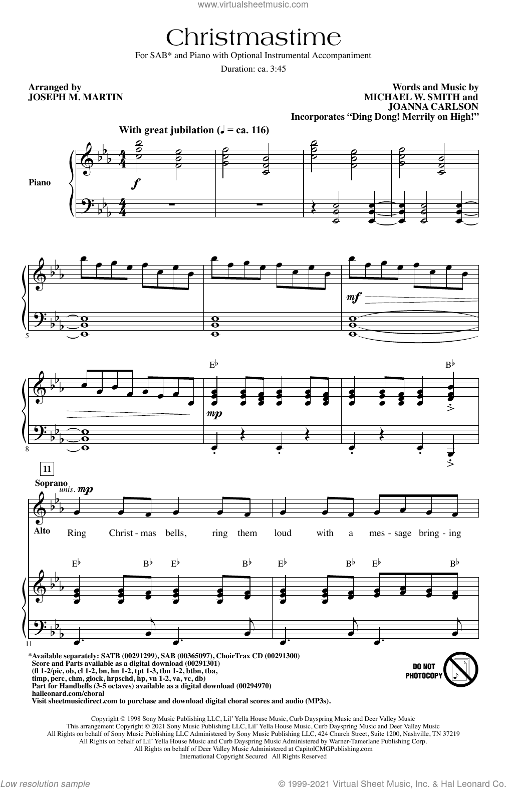 Christmastime (arr. Joseph M. Martin)