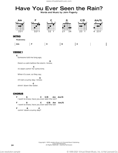 Have You Ever Seen The Rain?, (beginner)