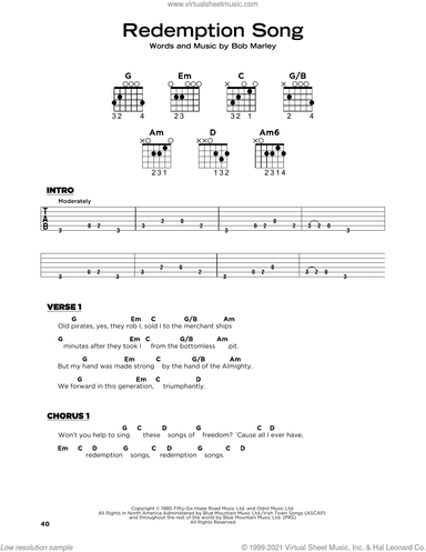 Redemption Song, (beginner)