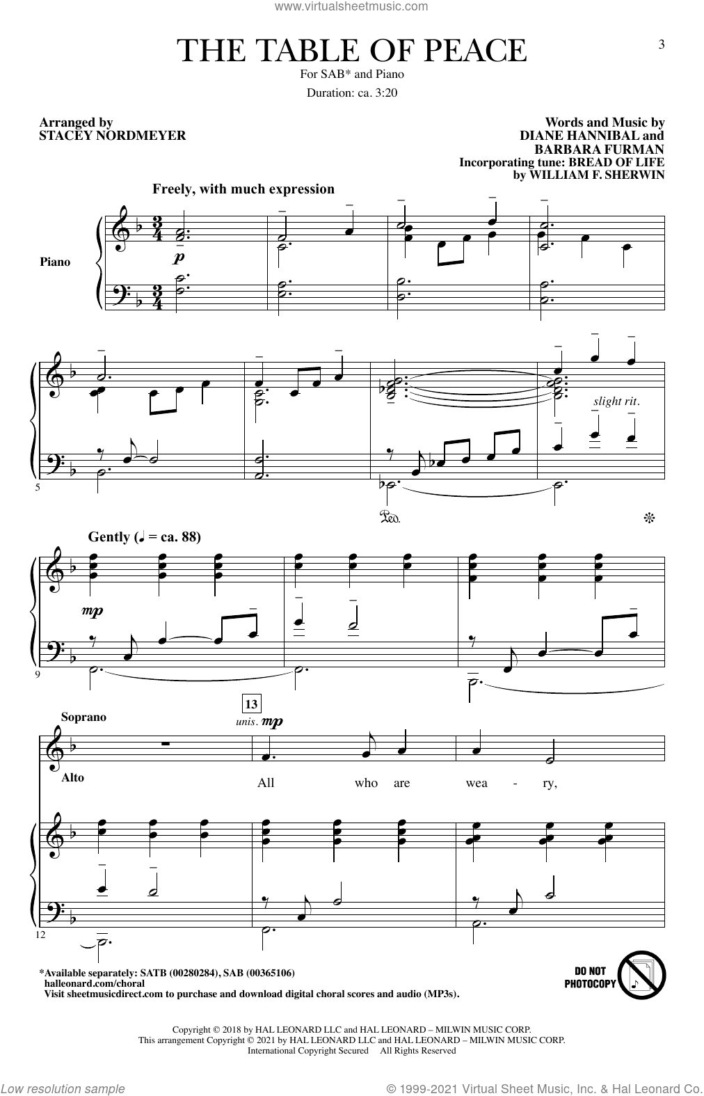 The Table Of Peace (arr. Stacey Nordmeyer)