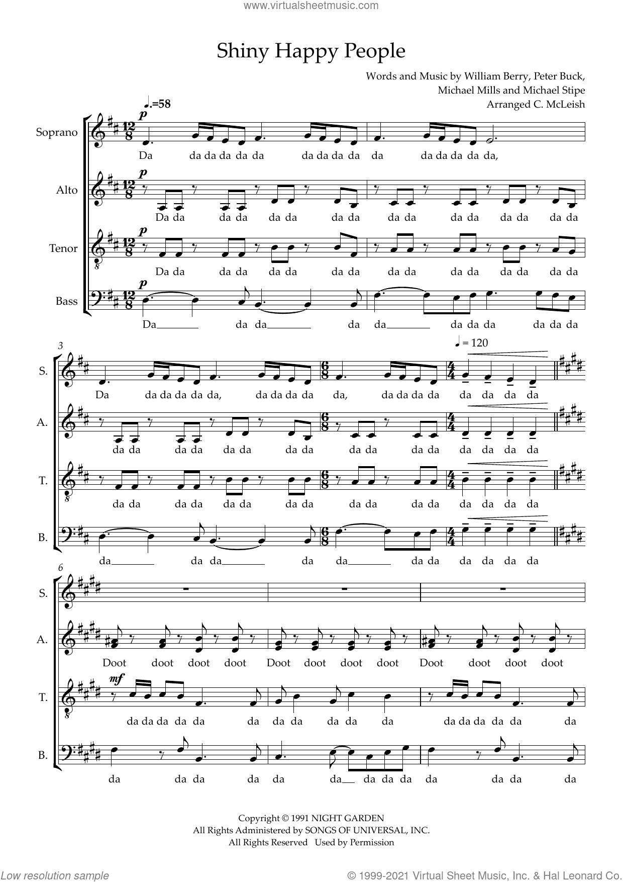 Shiny Happy People (arr. Craig McLeish)
