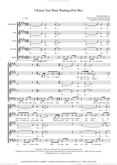 I Knew You Were Waiting (For Me) (arr. Gitika Partington)