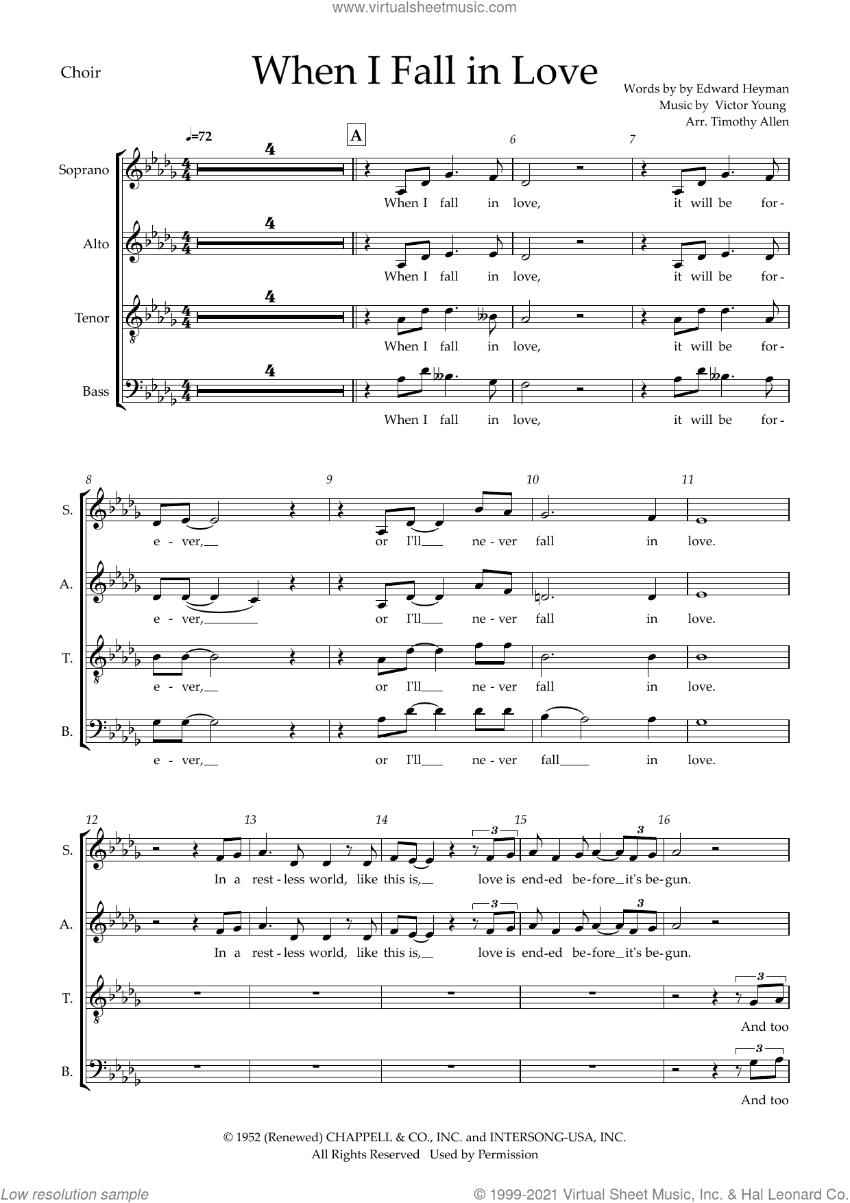 When I Fall In Love (arr. Tim Allen) (COMPLETE)