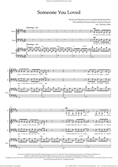 Someone You Loved (arr. Tim Allen) (COMPLETE)